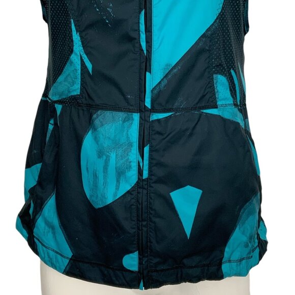 Lululemon Pack It Vest 4 Back Spin Stroke Peacock Blue Black Hooded - Picture 10 of 14